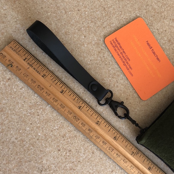 NWT Heidi Taschen merino felt zippered wallet leather handle pouch - Picture 12 of 16